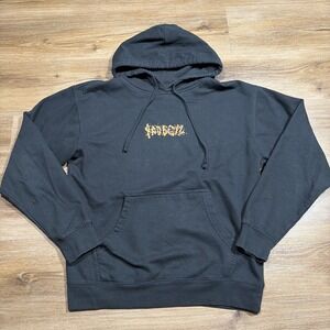 Sadboyz MEDIUM All The Butterflies Hoodie Monarch Black & Orange Sweatshirt